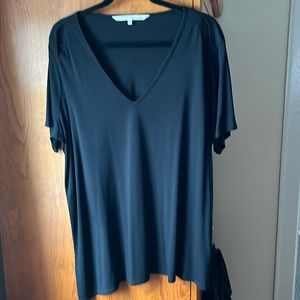 Rachel Roy XXL black short sleeve shirt